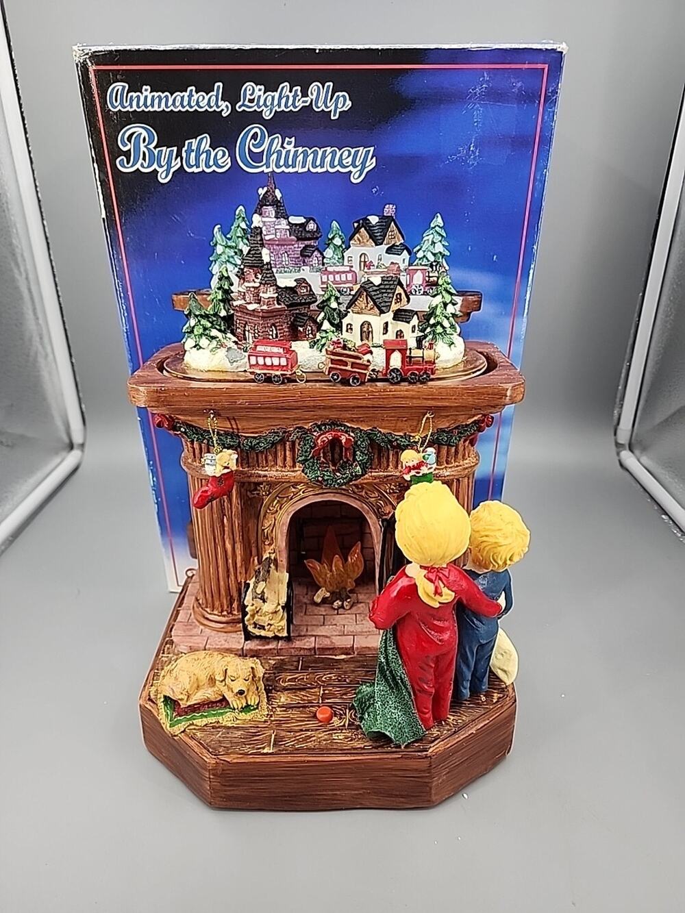 Gemmy Animated Light-Up By the Chimney Plays Up on the Housetop & Silent Night